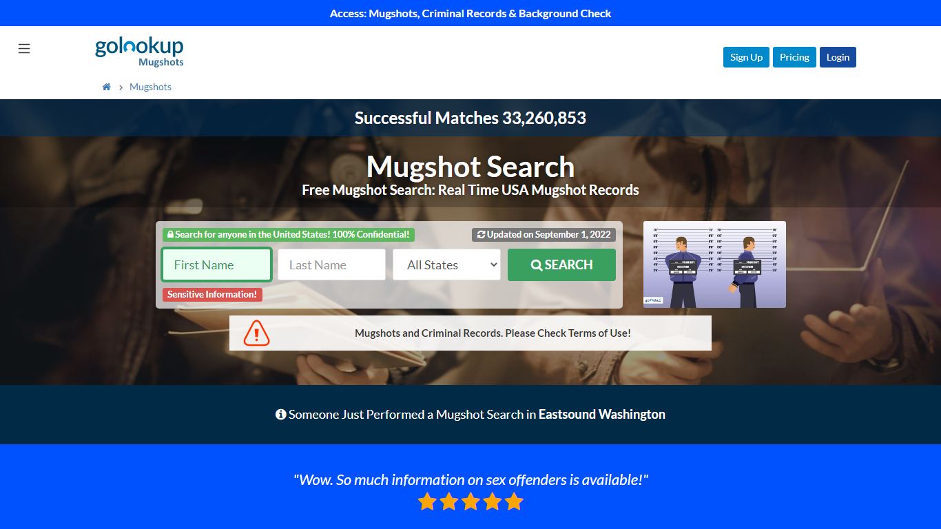 Mugshot Search | Find Mugshots Online | Mugshots | GoLookUp
